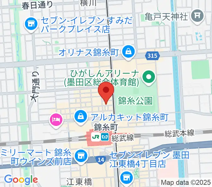 ザ・クラリネットショップの地図