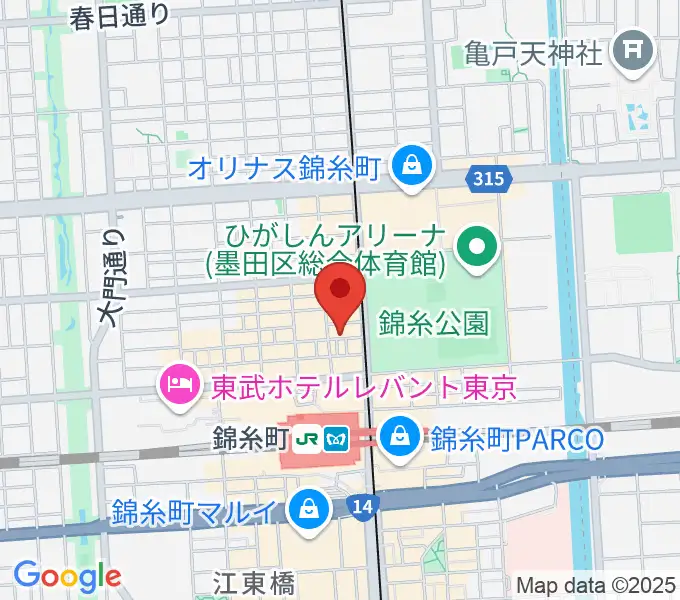 ザ・クラリネットショップの地図