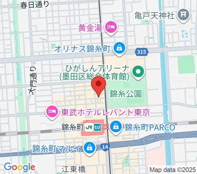 ザ・クラリネットショップの地図