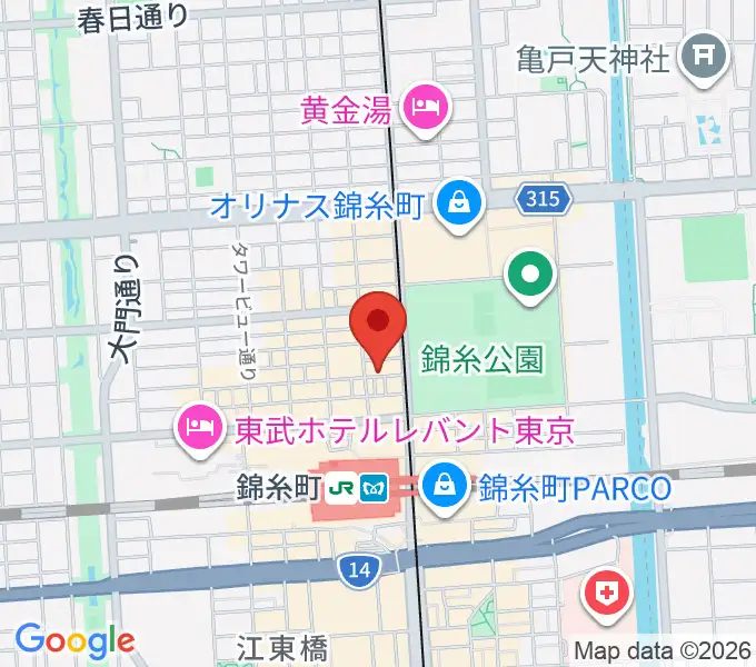 ザ・クラリネットショップの地図