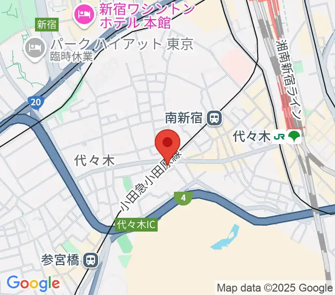弦楽器工房高崎の地図