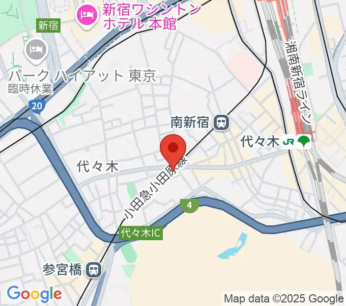 弦楽器工房高崎の地図