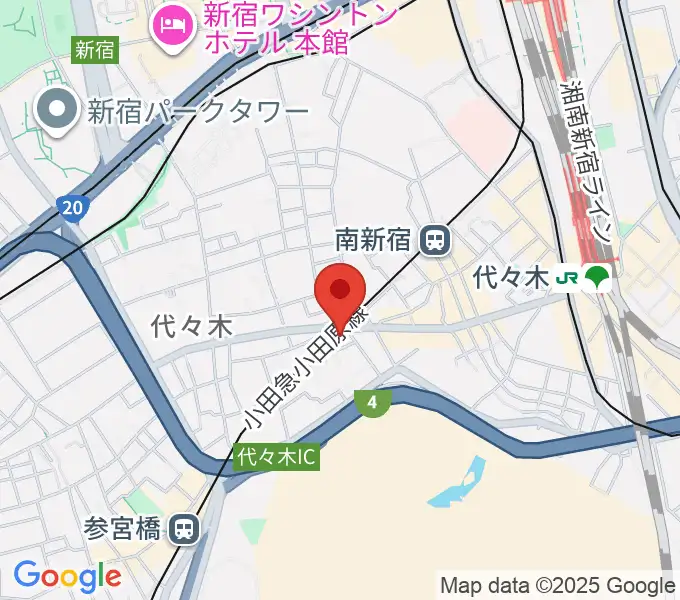 弦楽器工房高崎の地図