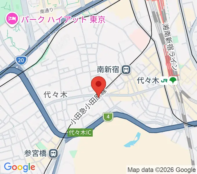 弦楽器工房高崎の地図