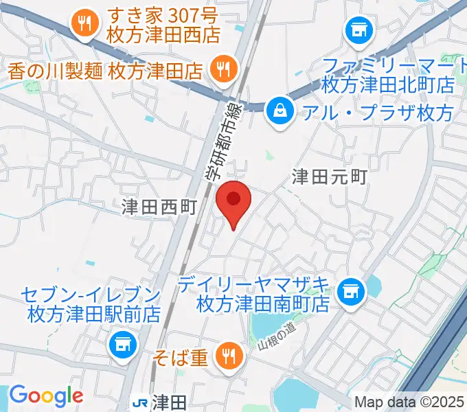 バイオリン工房クレモナ 枚方工房の地図