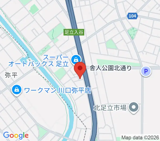 大塚竹管楽器の地図