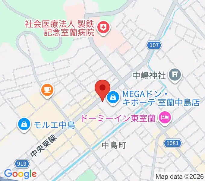 エルム楽器 室蘭支店の地図