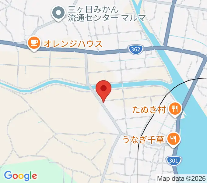 guitar shop UNIVERSEの地図