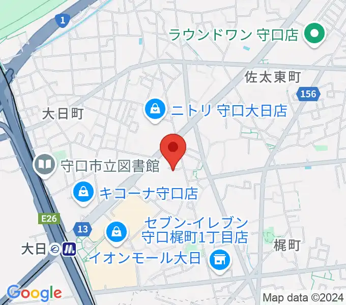 ギターワークスの地図