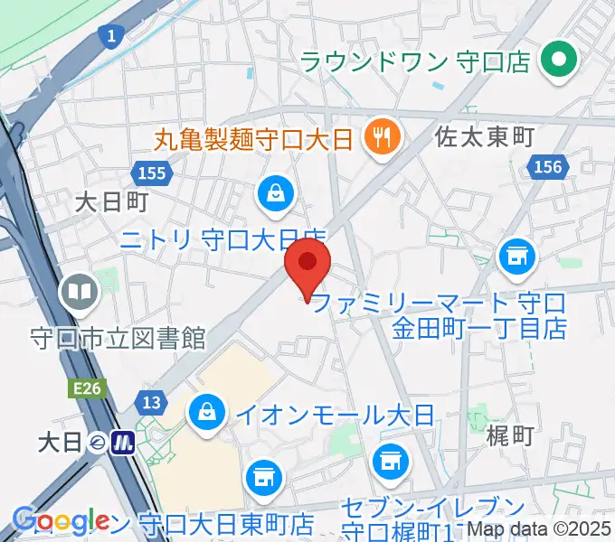 ギターワークスの地図