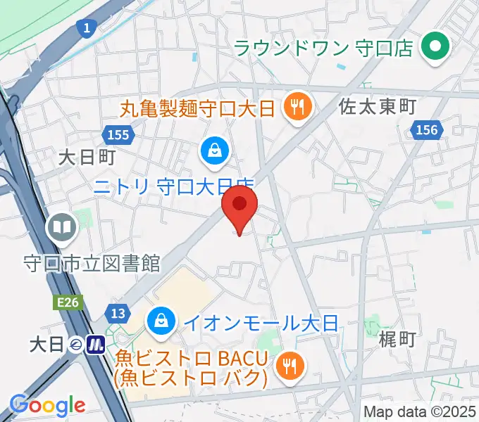 ギターワークスの地図