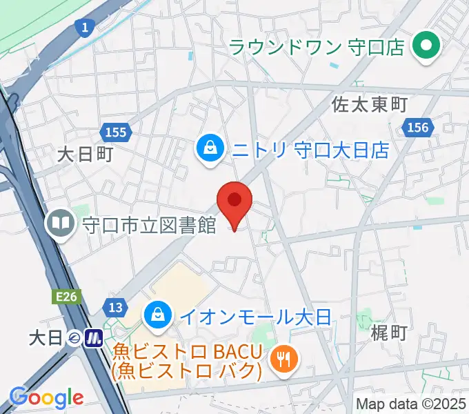 ギターワークスの地図