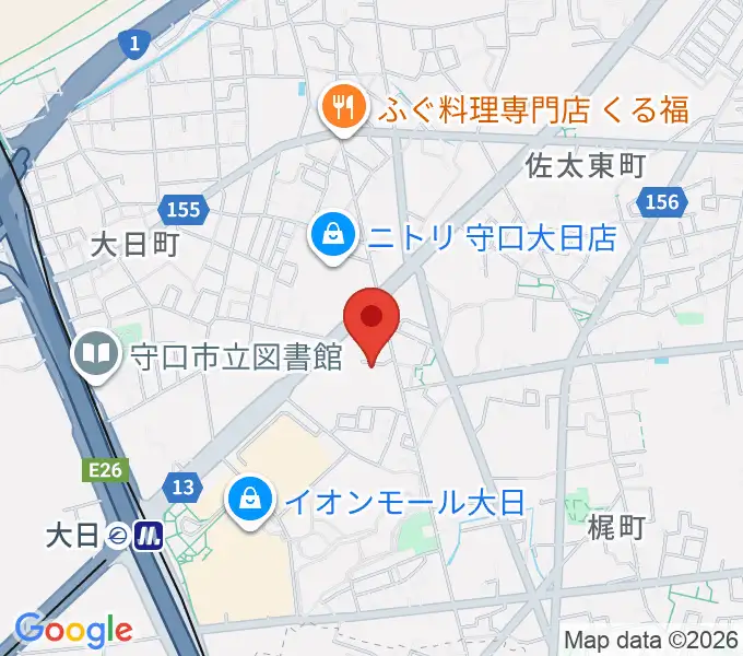 ギターワークスの地図