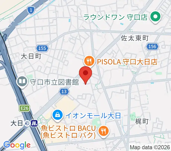ギターワークスの地図