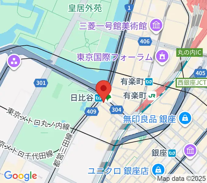 松尾楽器商会 日比谷ショールームの地図