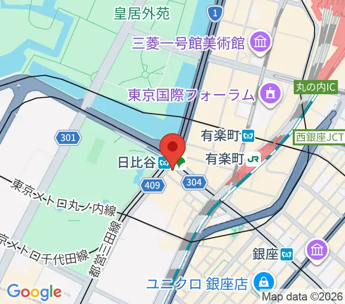 松尾楽器商会 日比谷ショールームの地図