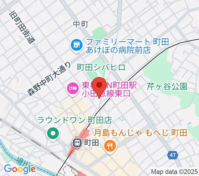 ミリメーターズミュージックの地図