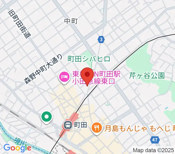 ミリメーターズミュージックの地図