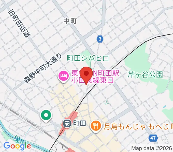 ミリメーターズミュージックの地図
