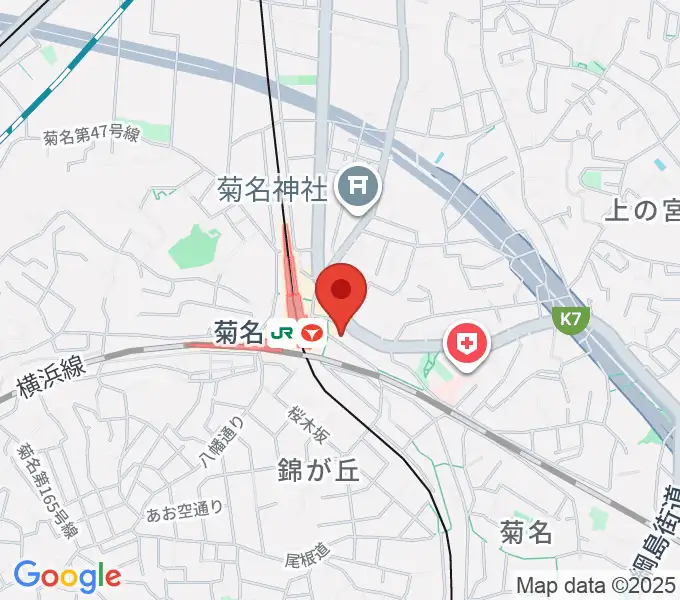 ハタ楽器 菊名駅前店の地図