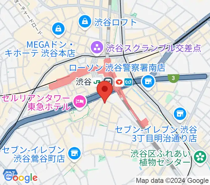 [移転] ハートマンギターズ 渋谷桜丘町の地図