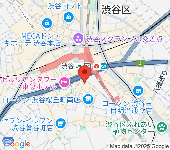 [移転] ハートマンギターズ 渋谷桜丘町の地図