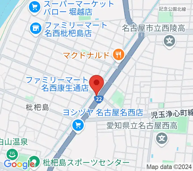 日野屋和楽器店の地図