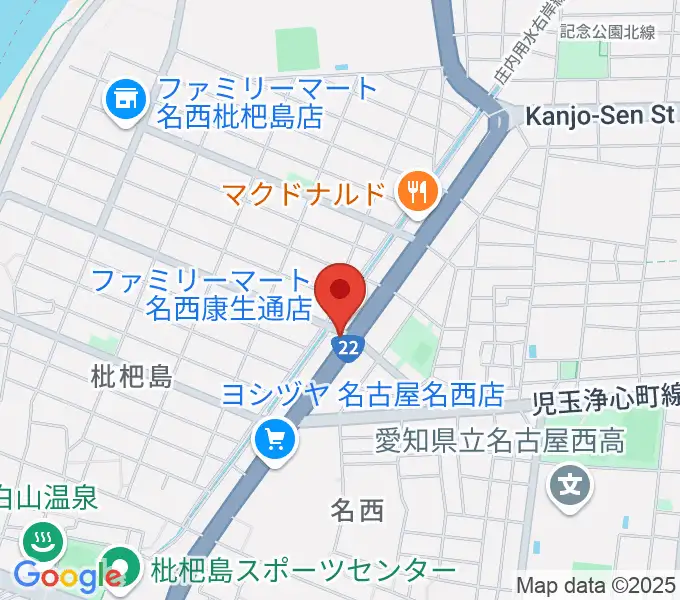 日野屋和楽器店の地図