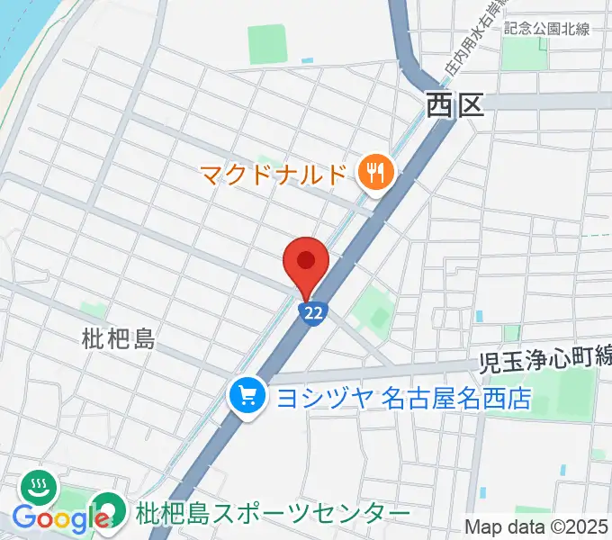 日野屋和楽器店の地図