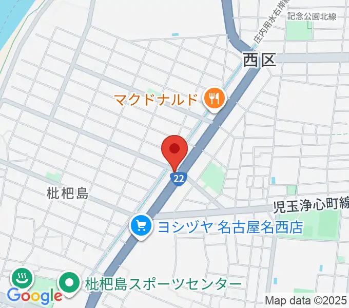 日野屋和楽器店の地図