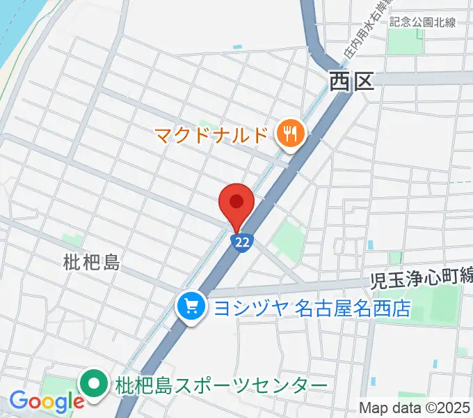 日野屋和楽器店の地図