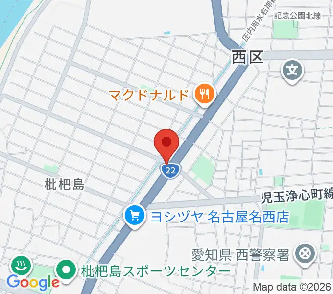 日野屋和楽器店の地図