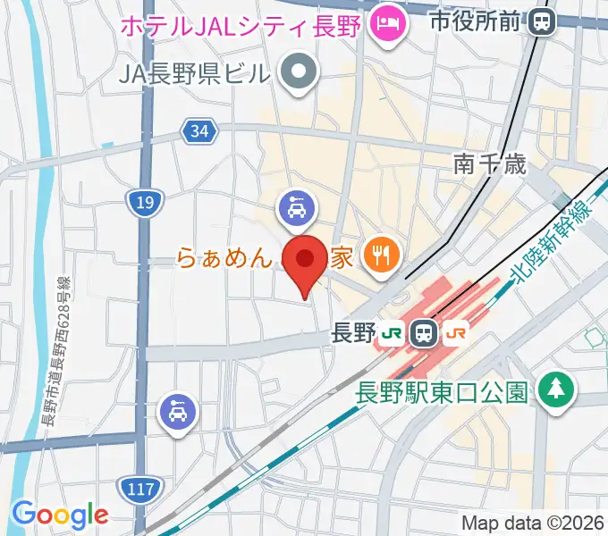 ヒオキ楽器 本店シャコンヌの地図