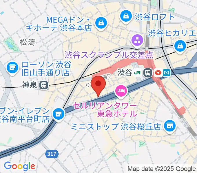 フーチーズの地図
