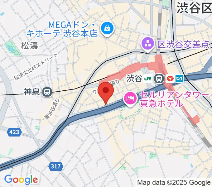 フーチーズの地図