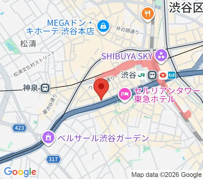 フーチーズの地図