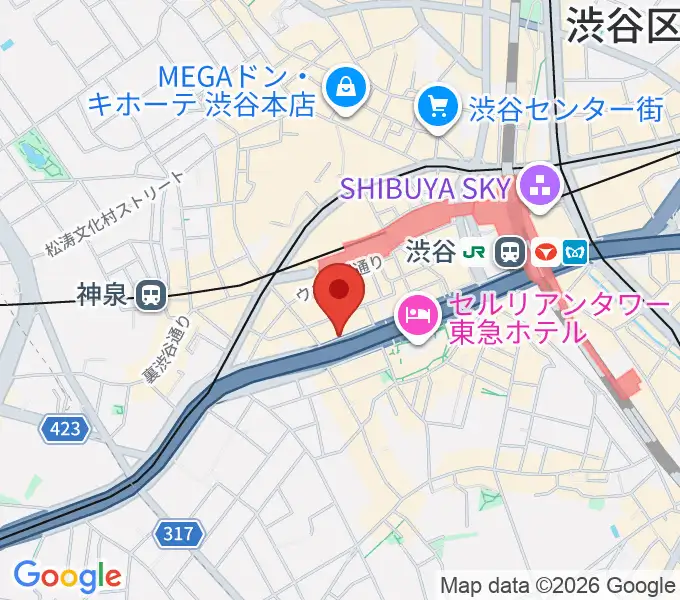 フーチーズの地図