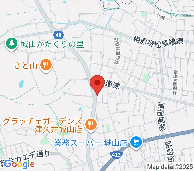 池田ピアノ城山工房の地図