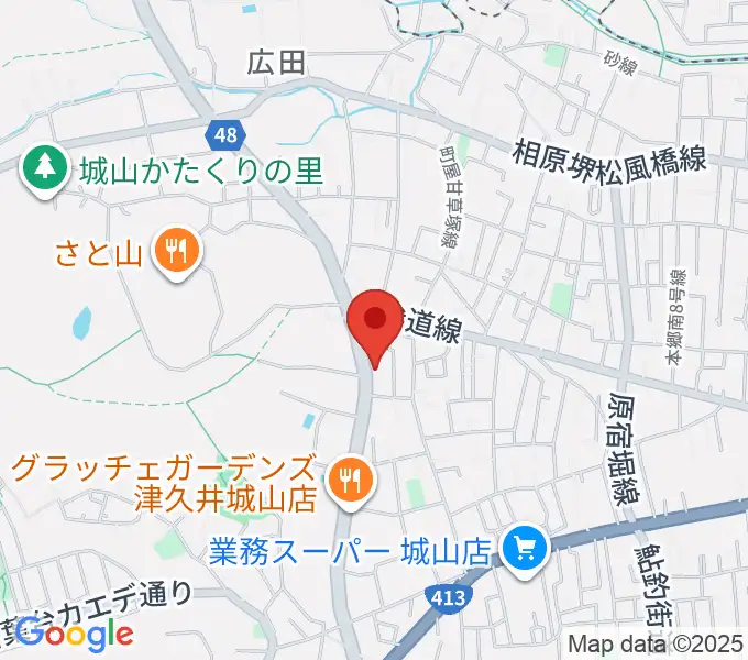 池田ピアノ城山工房の地図
