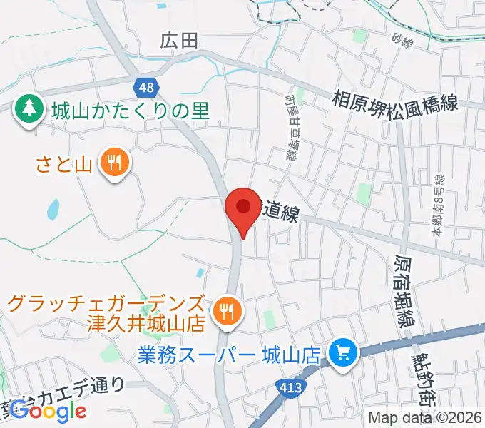 池田ピアノ城山工房の地図