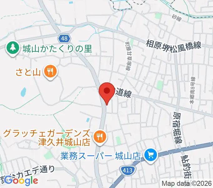 池田ピアノ城山工房の地図