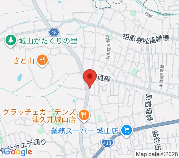 池田ピアノ城山工房の地図