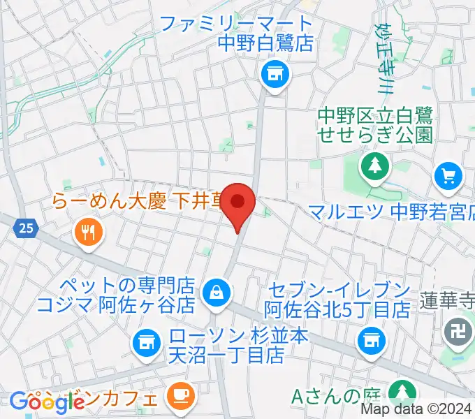 きく岡邦楽器店の地図