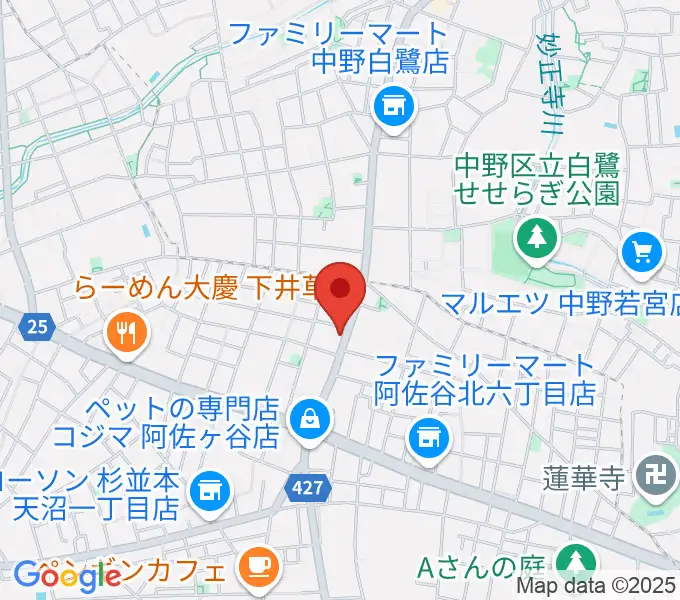 きく岡邦楽器店の地図
