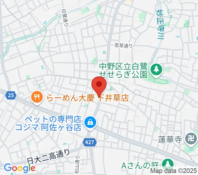 きく岡邦楽器店の地図
