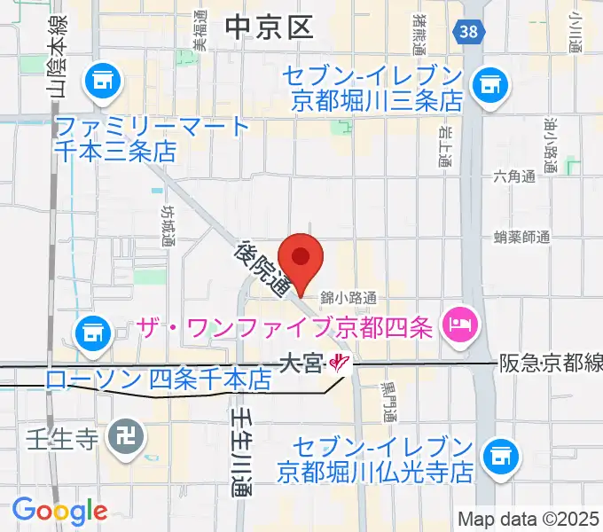 きんこう楽器の地図