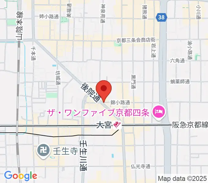 きんこう楽器の地図