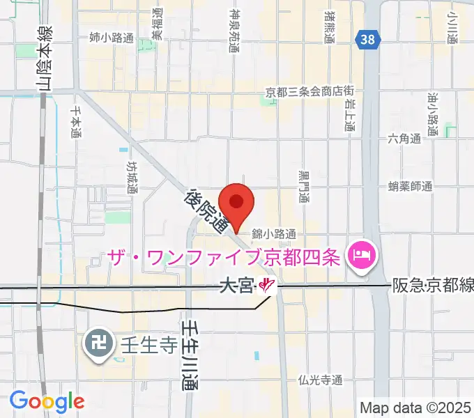 きんこう楽器の地図