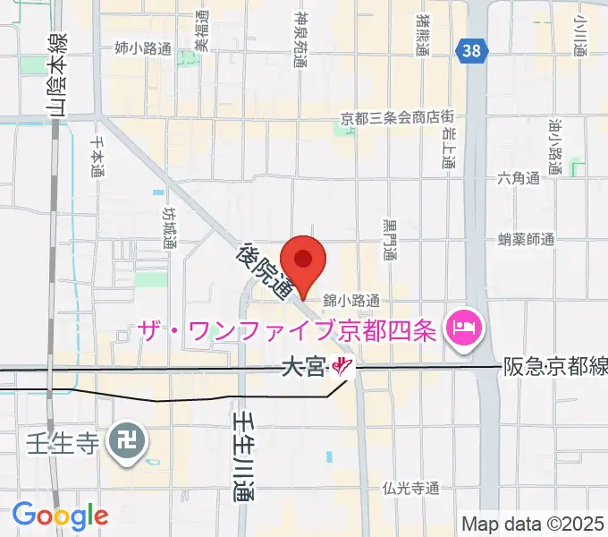 きんこう楽器の地図