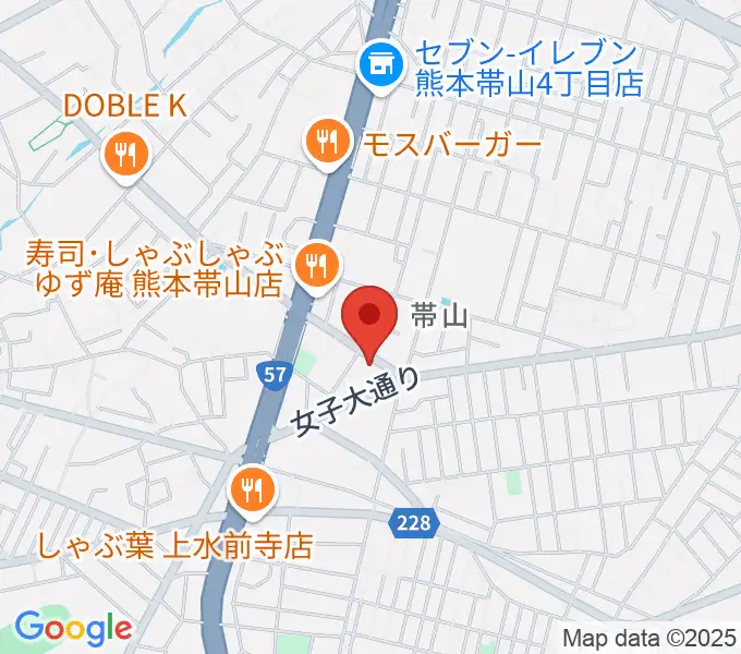 古城楽器の地図